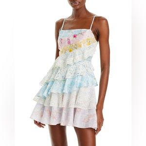 Love Shack Fancy Imata Printed Ruffle Mini Dress